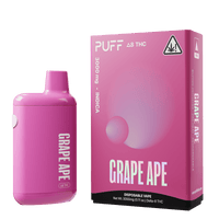 Puff Bar Delta 8 THC Grape Ape Disposable Device with Packaging