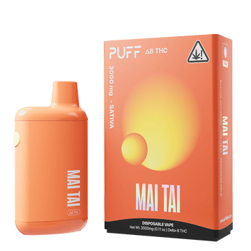 Puff Bar Delta 8 THC Mai Tai Disposable Device with Packaging