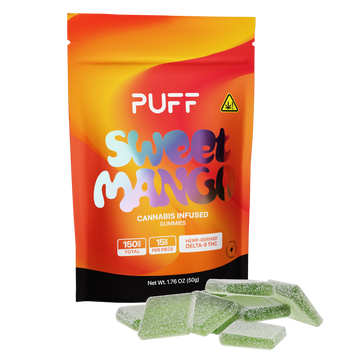 Puff Bar Delta 9 THC Sweet Mango Edible Cannabis Infused Gummies