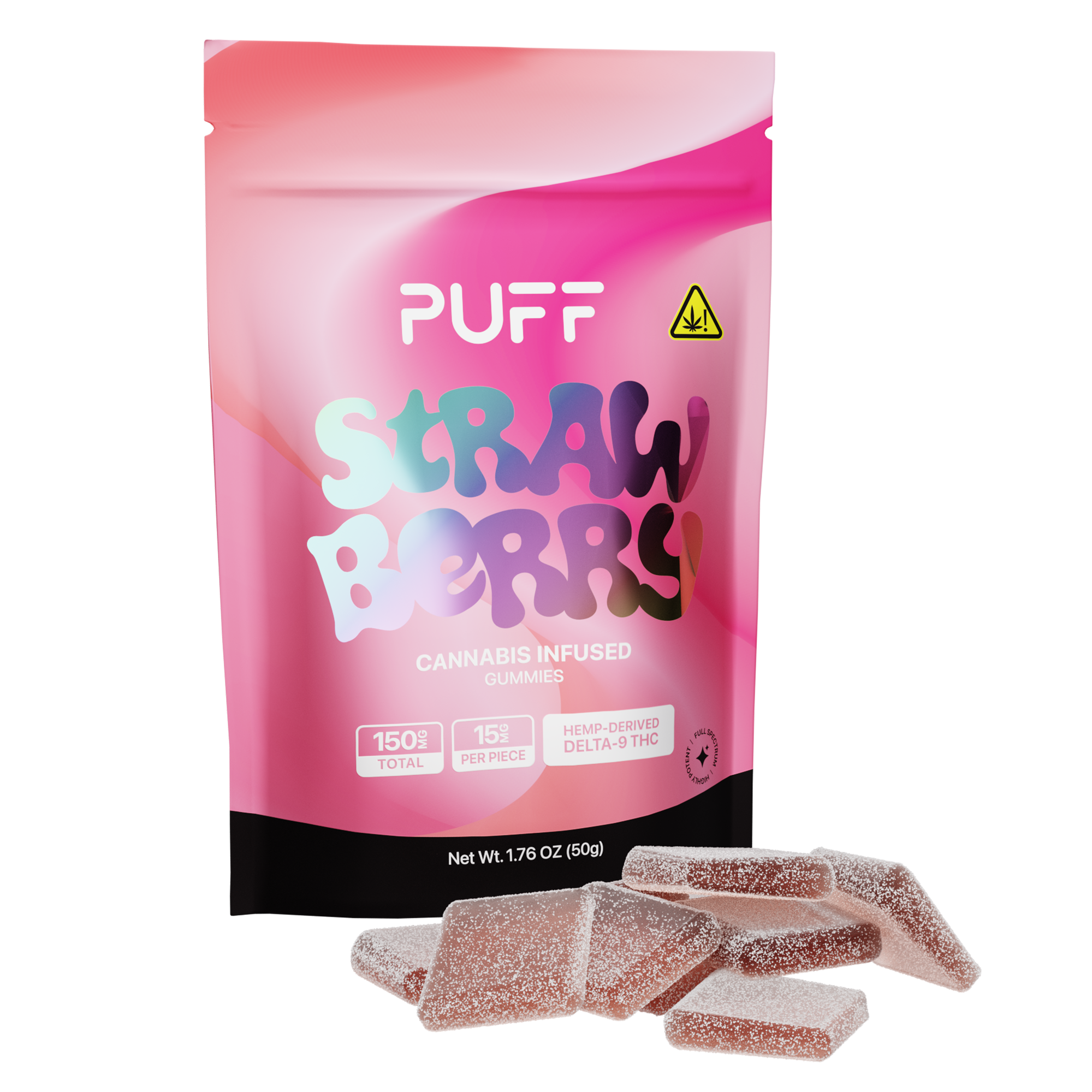 Puff Bar Delta 9 THC Strawberry Edible Cannabis Infused Gummies